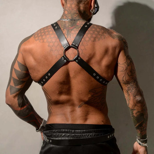 Männer Sexy Leder Weste Bondage Dessous Homosexuell Harness Einstellbare Körper Brust Harness Ganzkörper Bdsm Strap Gürtel Exotische Zubehör Festival Outfits | Techno Shirts | Rave Clothing