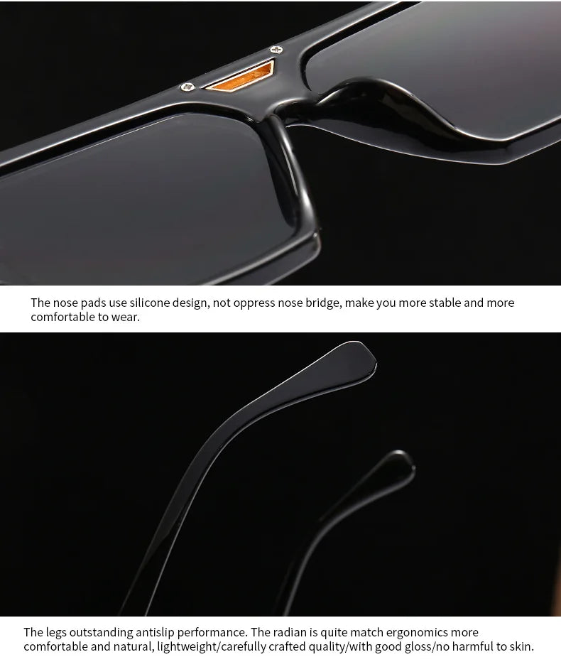56478 Luxusmarke Sonnenbrille Männer Vintage Design Übergroße Brillen Männliche Shades Uv400 Fahren Gläser Festival Outfits | Techno Shirts | Rave Clothing