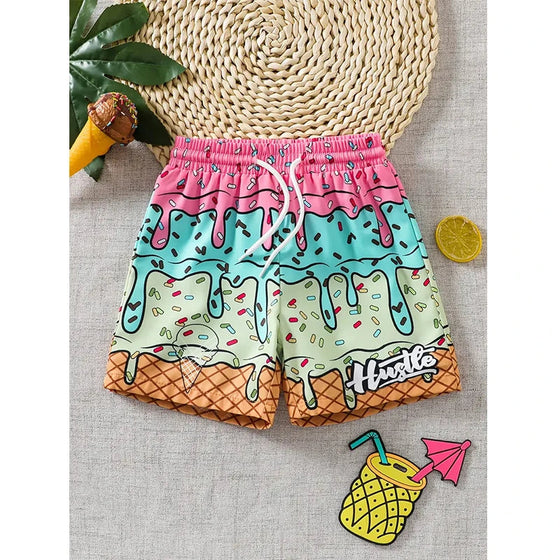 Harajuku Casual Shorts Männer Frauen Eis Sport Gym Shorts Fitness 3D Druck Schnell Trocknend Urlaub Board Shorts Sommer Männliche Shorts