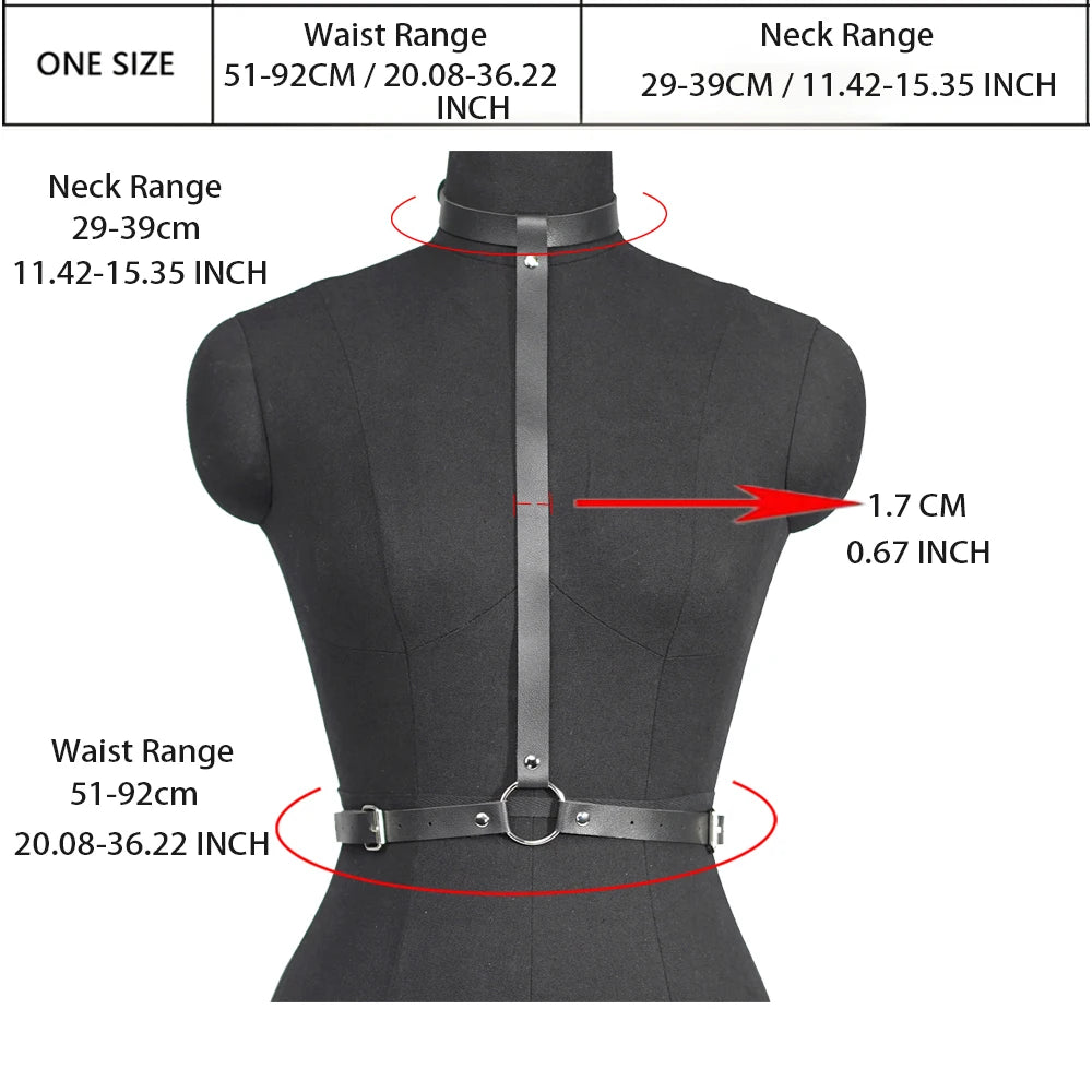 Frauen Sexy Harness Gürtel Pu Leder Dessous Harness Korsett Bondage Dessous Goth Fetisch Kleidung Festival Rave Outfit Festival Outfits | Techno Shirts | Rave Clothing