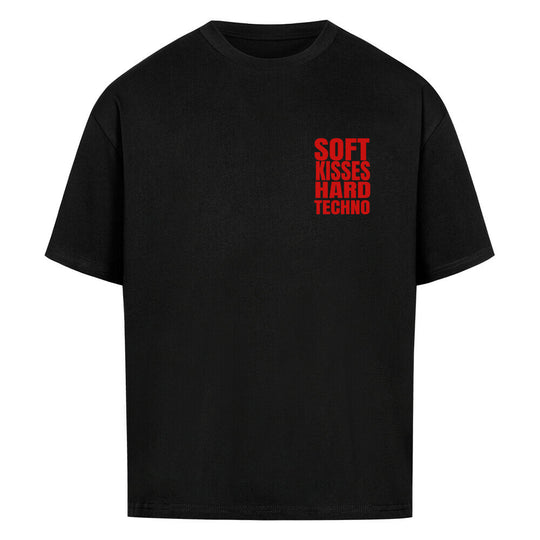 Soft Kisses hard Techno T-shirt schwarz