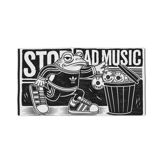 Stop Bad Musik Towel Badehandtuch strandhandtuch