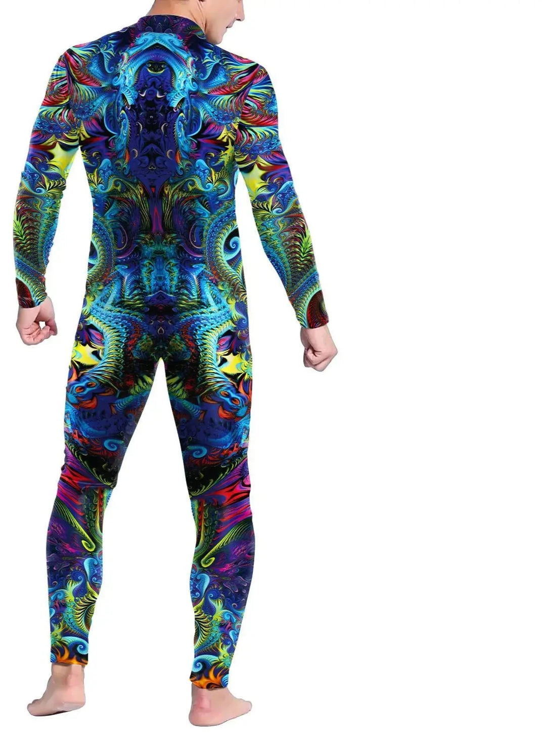 Techno Festival Outfit Maenner - EDM Rave Kostüm Herren - Elektronisches Festival outfit back