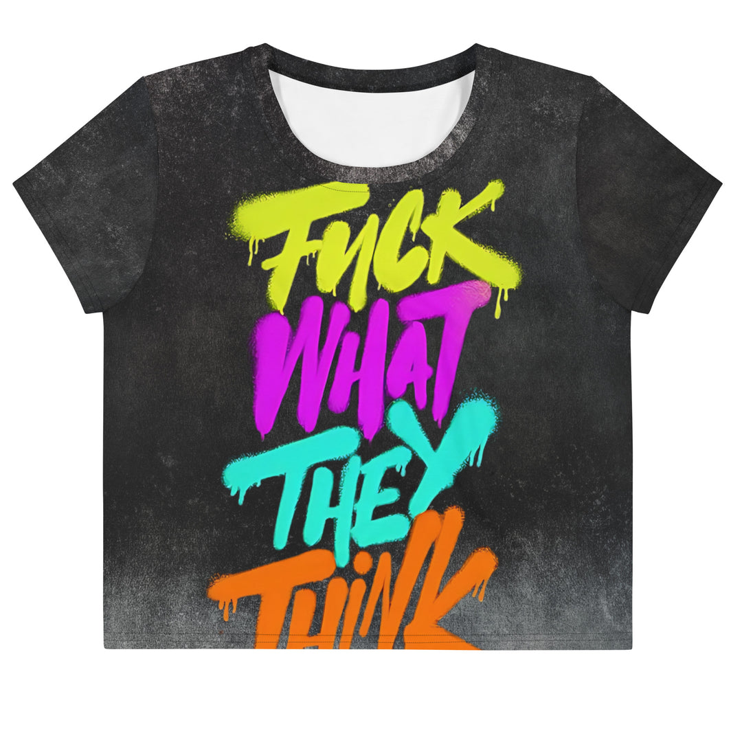 NATZ Clothing "Fuck what they think" Crop-Top FESTIVAL OUTFITS & STREETWEAR