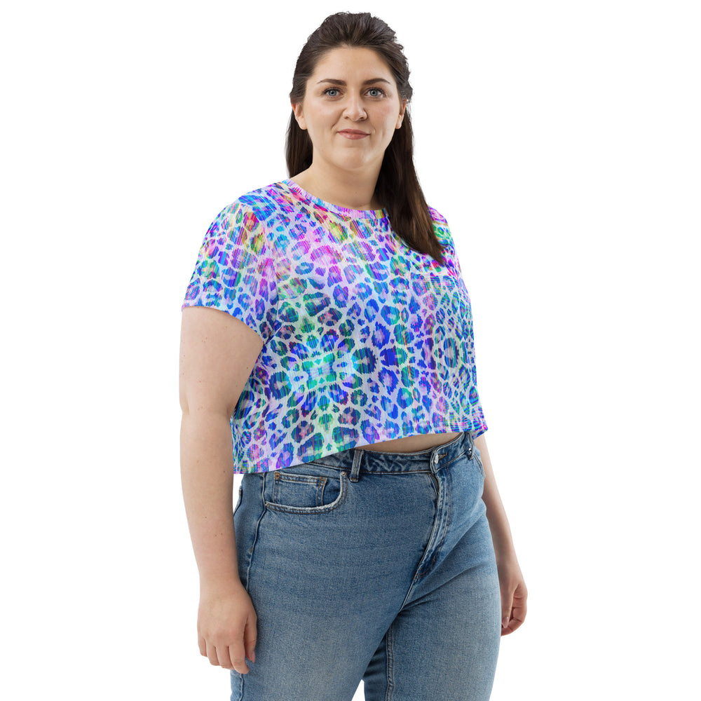 NATZ Clothing! Buntes Festival Crop Top – "Neopard" Festival Shirts