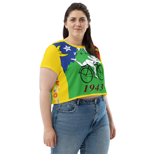 ACID - LSD Briefmarke Albert Hofman Crop Top FESTIVAL OUTFITS & STREETWEAR