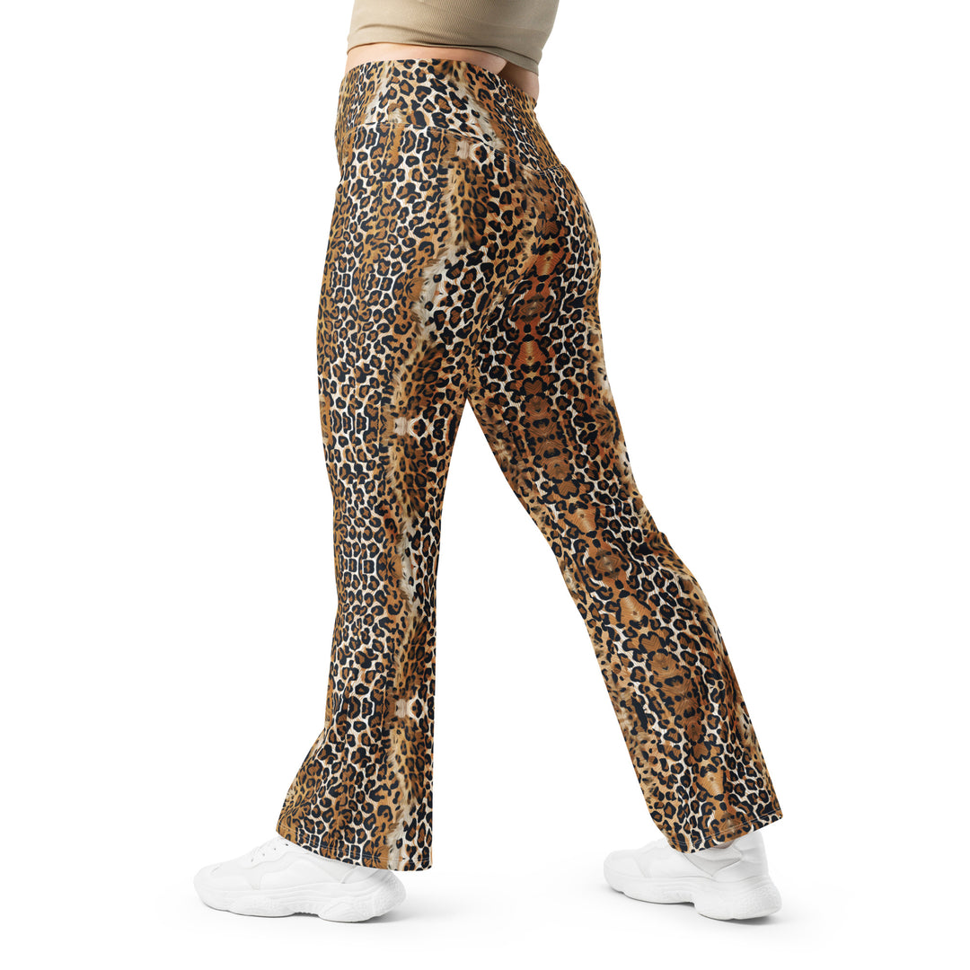 Sexy Leoparden Leggings mit Schlag FESTIVAL OUTFITS & STREETWEAR