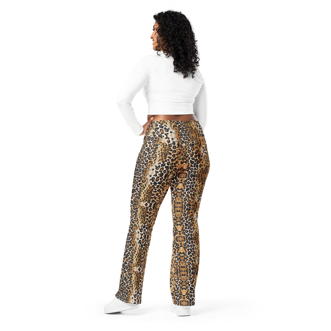 Sexy Leoparden Leggings mit Schlag FESTIVAL OUTFITS & STREETWEAR