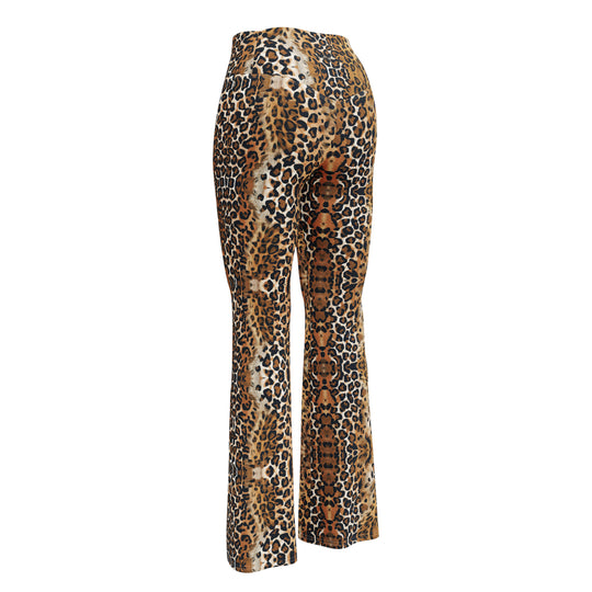 Sexy Leoparden Leggings mit Schlag FESTIVAL OUTFITS & STREETWEAR