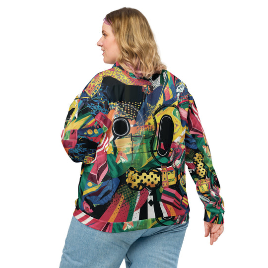 Streetwear 1990 Full Print Bomber Jacke | Streetstyle all over print | 90s - Festival Outfit Männer - Techno Rave y2k - Festival Shirts