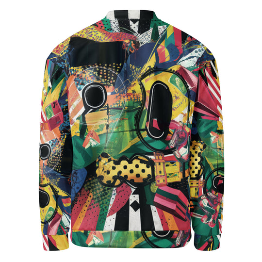 Streetwear 1990 Full Print Bomber Jacke | Streetstyle all over print | 90s - Festival Outfit Männer - Techno Rave y2k - Festival Shirts