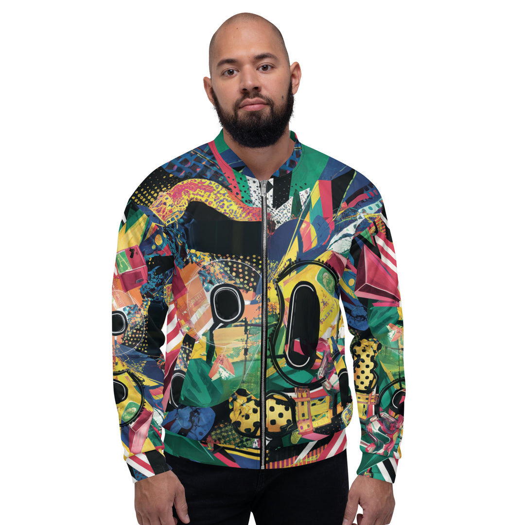 Streetwear 1990 Full Print Bomber Jacke | Streetstyle all over print | 90s - Festival Outfit Männer - Techno Rave y2k - Festival Shirts