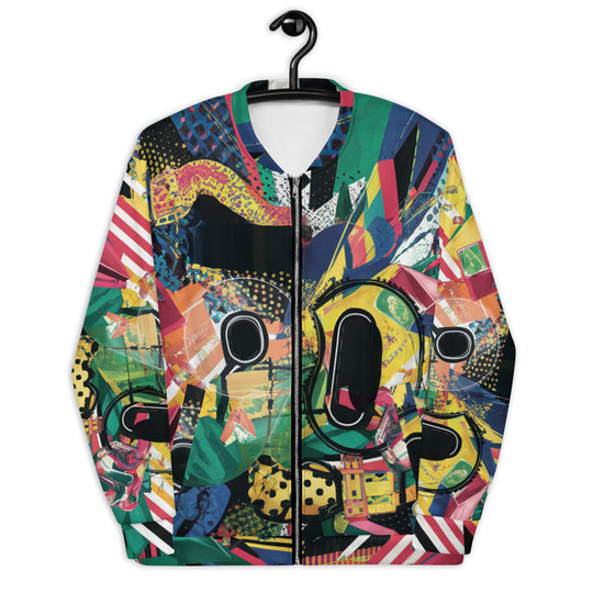 Streetwear 1990 Full Print Bomber Jacke | Streetstyle all over print | 90s - Festival Outfit Männer - Techno Rave y2k - Festival Shirts