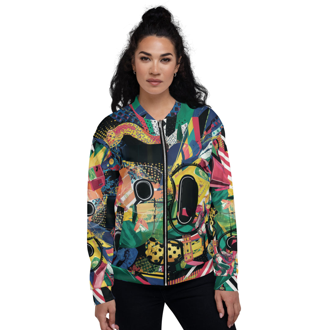 Streetwear 1990 Full Print Bomber Jacke | Streetstyle all over print | 90s - Festival Outfit Männer - Techno Rave y2k - Festival Shirts