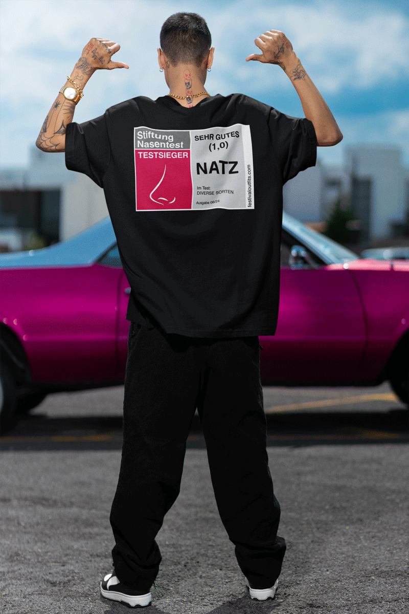 STIFTUNG NASENTEST "sehr gutes Natz" Oversized Shirt MarketPrint