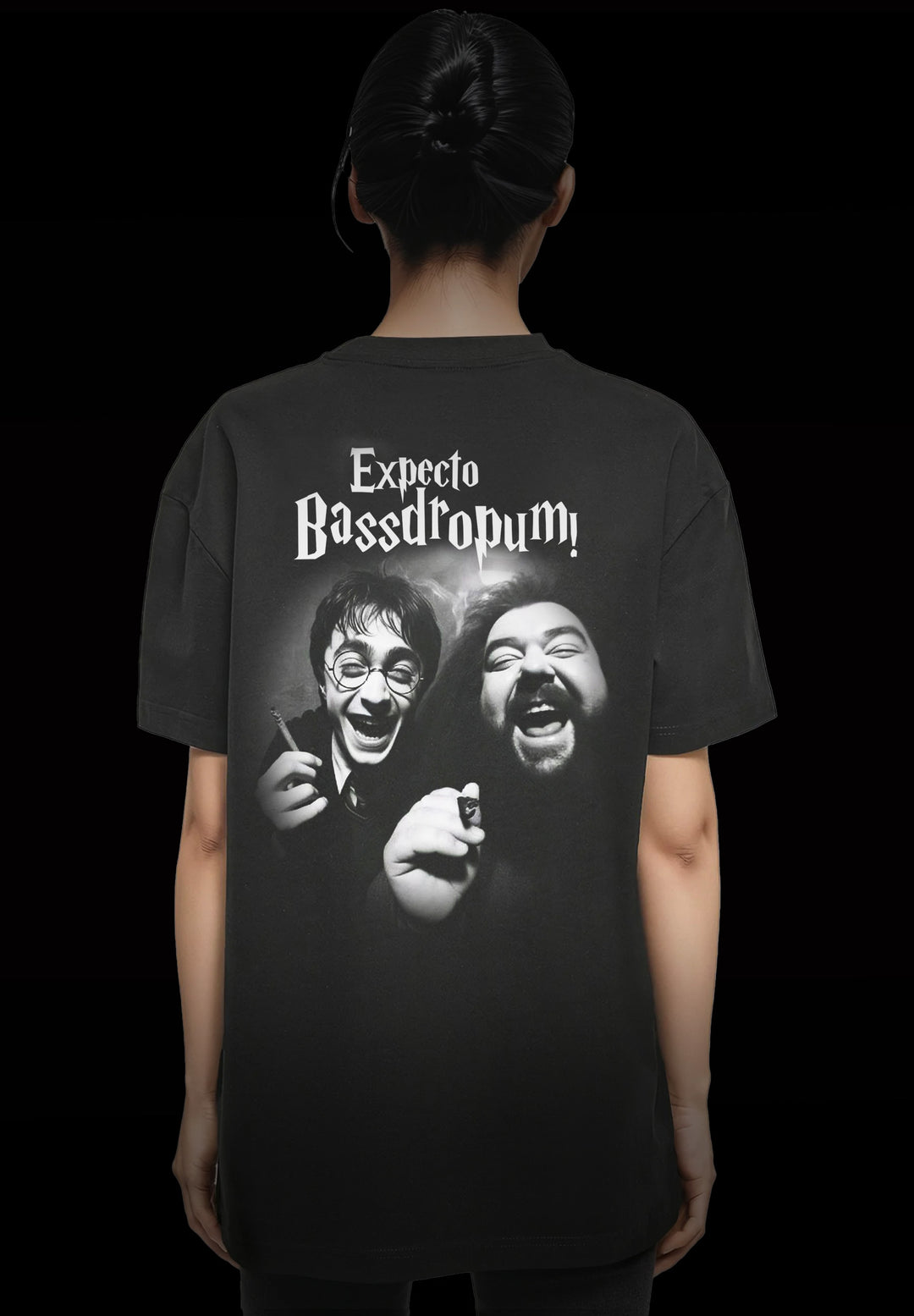 "Expecto Bassdropum" Oversized Rave Shirt (Backprint)