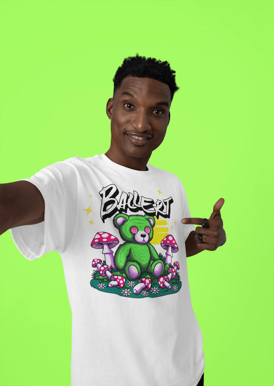 NATZ Clothing! BALLERT Trippy Bear Shirt (Frontprint)