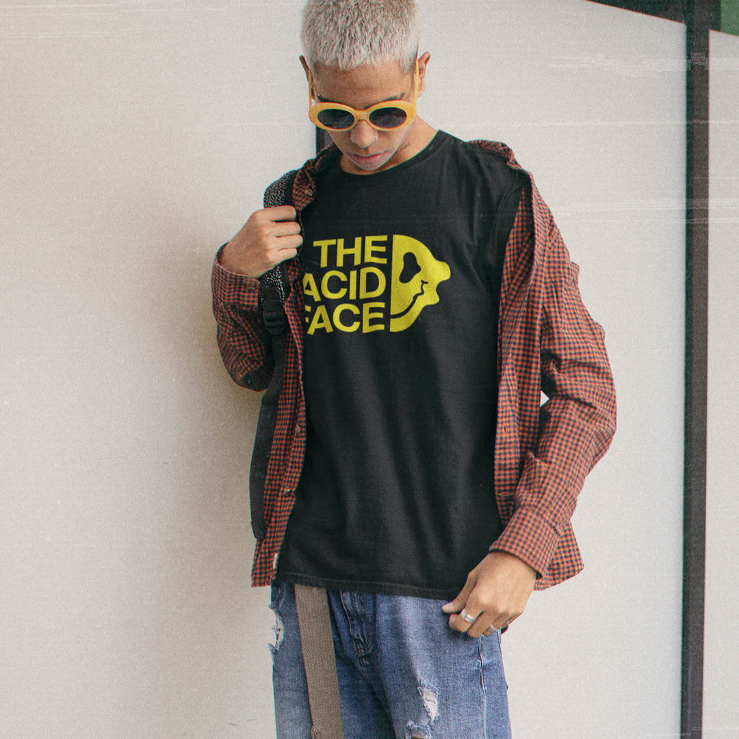 the acid face oversized shirt black washed