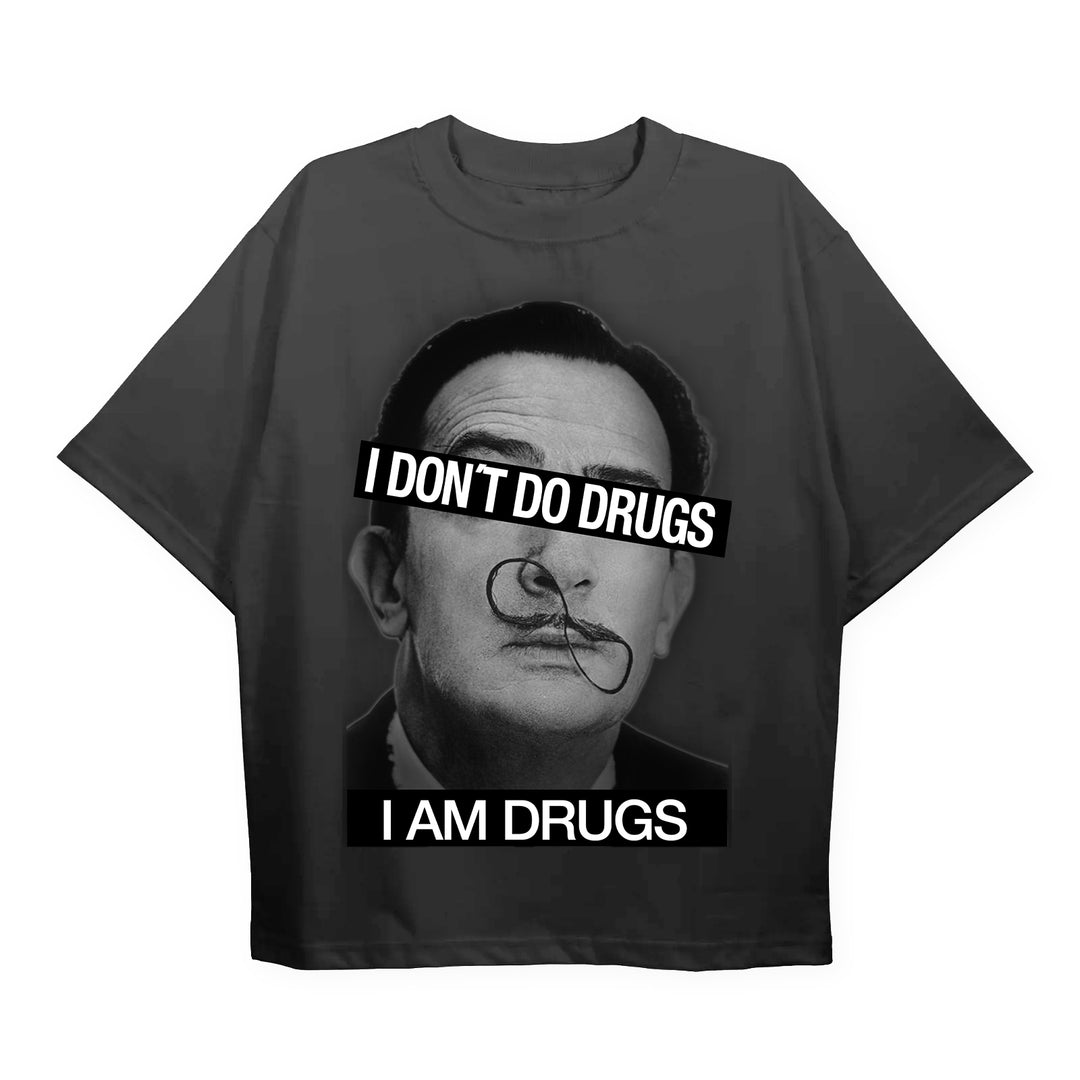 "I dont do drugs" Oversize Shirt (Frontprint)