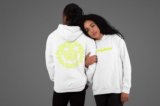 "Happiness" Statement Hoddie (Doubleprint) MarketPrint