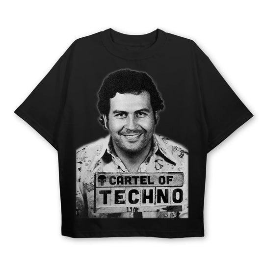 "Pablo - Cartel of Techno" Oversized Techno Shirt (Frontprint)