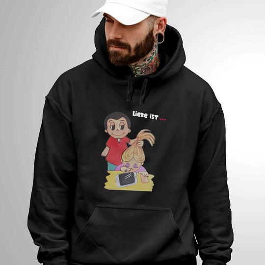 "Liebe ist .." Humorvoller  Statement Hoodie | *LIMITED EDITION* Festival Outfits | Techno Shirts | Rave Clothing