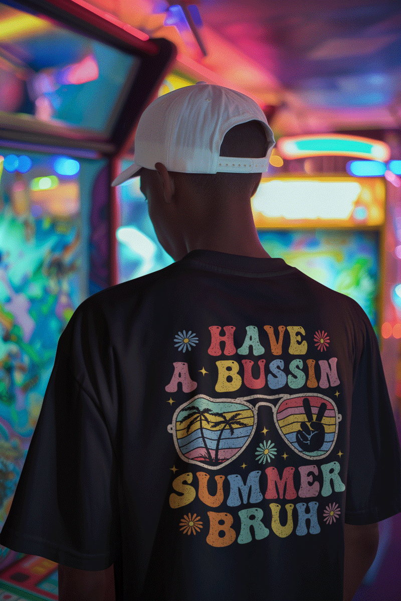 Cooles washed Shirt - Have a bussin Summer Bruh MarketPrint