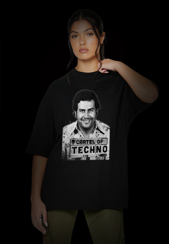 "Pablo - Cartel of Techno" Oversized Techno Shirt (Frontprint)