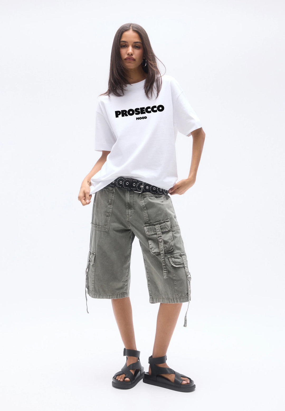 "Prosecco Mood"  Party Oversize T-Shirt (Frontprint)