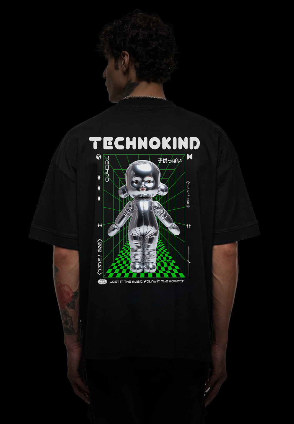 "Technokind" Oversize Techno Shirt (Backprint)