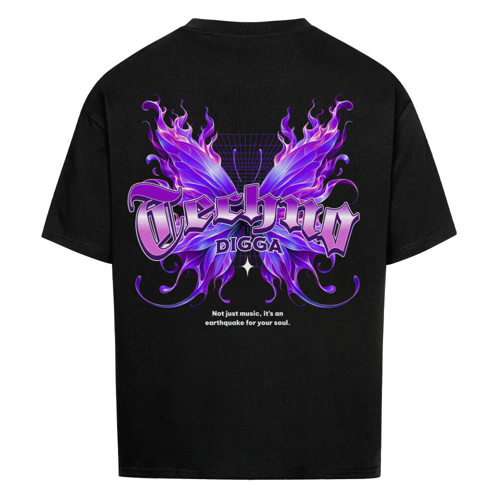 techno shirt butterfly