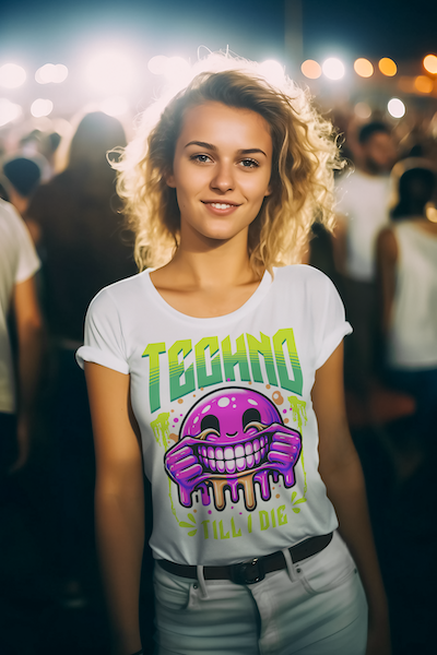 NATZ Clothing! TECHNO T-Shirt "Techno Till I Die" (Doubleprint) MarketPrint