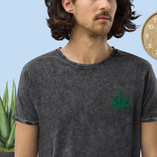 Weed Leaf Embroidered Sweatshirt, 420 Embroidery Shirt, Hemp T-shirt, Cannabis Clothing For Stoners Shirt, Marijuana Shirt, Smoking Shirt Festival Shirts