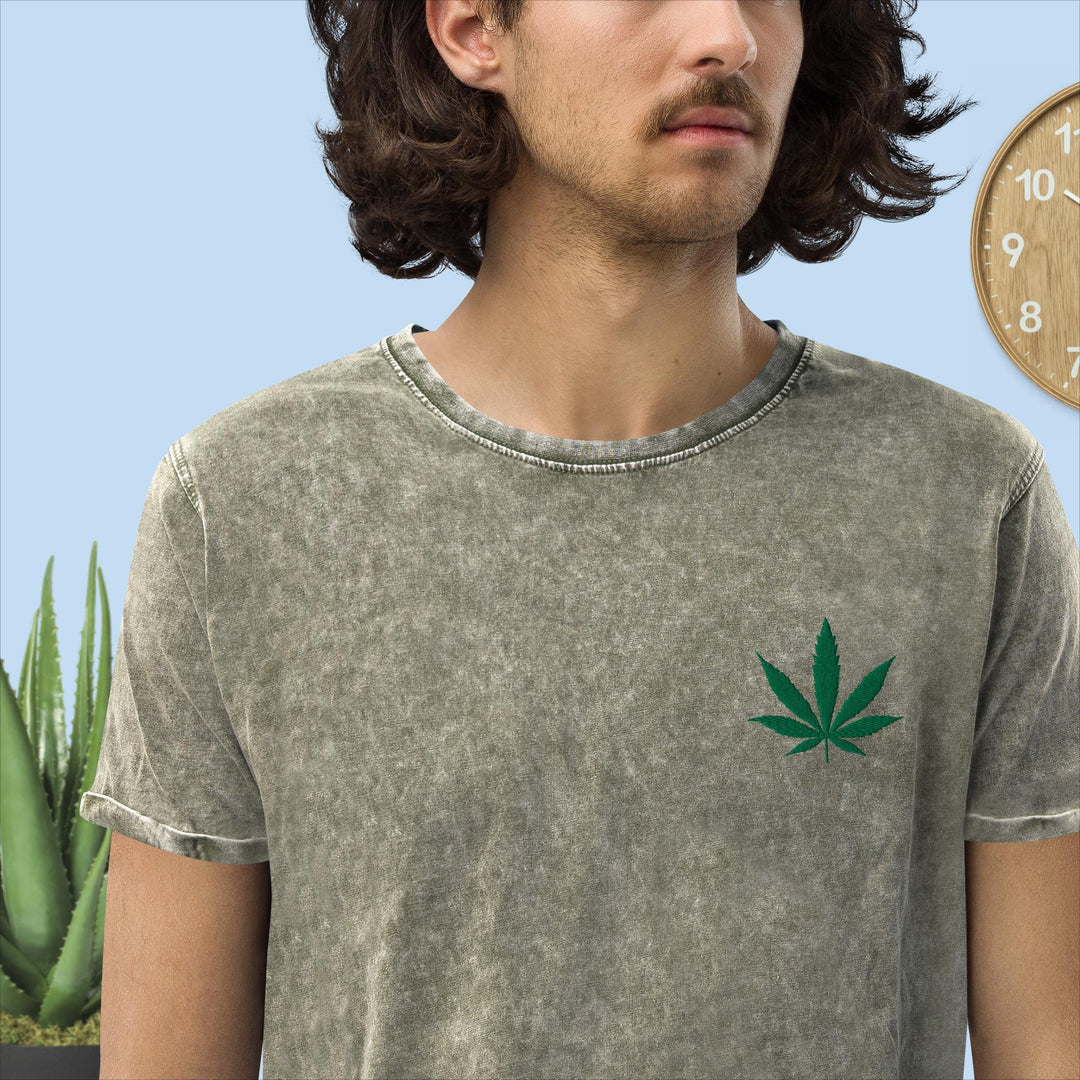 Weed Leaf Embroidered Sweatshirt, 420 Embroidery Shirt, Hemp T-shirt, Cannabis Clothing For Stoners Shirt, Marijuana Shirt, Smoking Shirt Festival Shirts