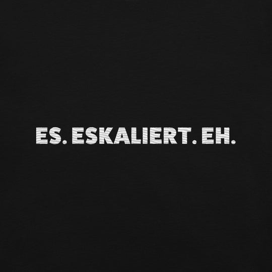 Es. eskaliert eh. gestickter Schriftzug FESTIVAL OUTFITS & STREETWEAR