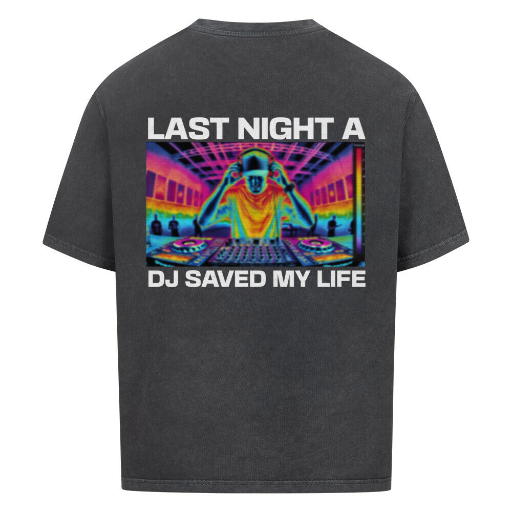 NATZ Clothing! "Last night a Dj saved my life" Oversized Shirt (Backprint) MarketPrint